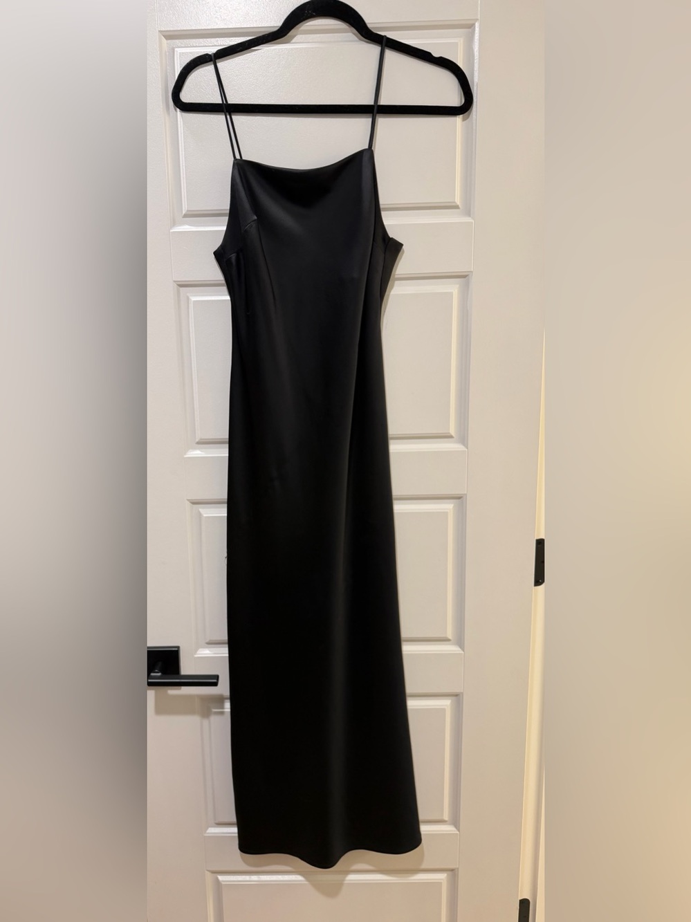 Classic Black Slip Dress with Spaghetti Straps